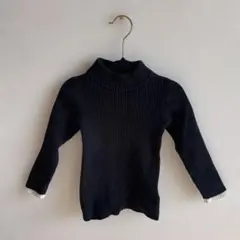 après les cours リブ ハイネック コットン ニット トップス90