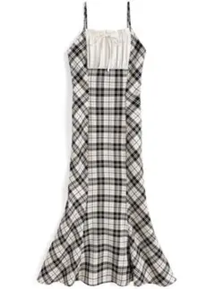 GRL チェック柄キャミソールマーメイドロングワンピース【gn467】