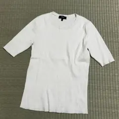 新品 Theory セオリー ホワイト 半袖ニット S 24SS 洗える theoryセオリー丸首半袖カットソーSサイズホワイト 【公式通販】