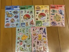 ポケモンキャラクターシール6枚セット韓国限定 ラスト