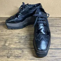 （K25492）ステラマッカートニー 厚底 星柄 スニーカー 38（約24㎝）