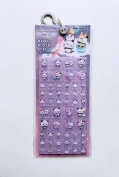 新品・正規品　もちぱん　もちもちぱんだ　ドロップブロックシール　おはじきシール