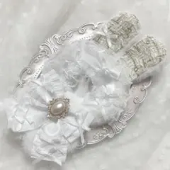 ぬい服　着ぐるみ　10〜12cm用　ホワイト　ゴールド　うさぎ　チェーンフック付