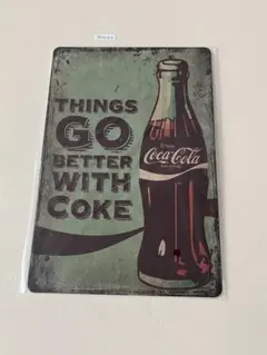 Coca-Cola コカ・コーラ アート ブリキ看板 昭和レトロ