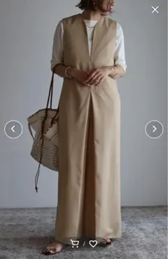 ノースリーブVネックオールインワン　 Bonjour Sagan