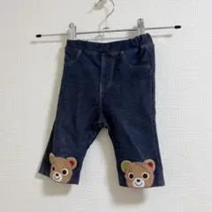 ミキハウス　ズボン　80　くま　デニム　ストレッチ　子供服