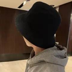 ブラック　バケットハット