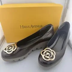 HILLS AVENUE ローラ パンプス ブラウン カメリアモチーフのサムネイル