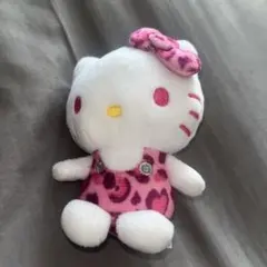 ハローキティ ヒョウ柄 ぬいぐるみ キーホルダー