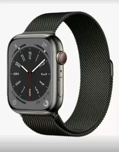 Apple Watch用 メタルミラネーゼループバンド（マグネット式）／ブラック