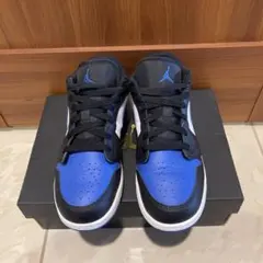 Nike Air Jordan 1 low GS ブラック/ブルー　24.5㎝