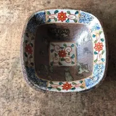 清水焼 花器 陶器 楕円形 桔梗柄 - メルカリ