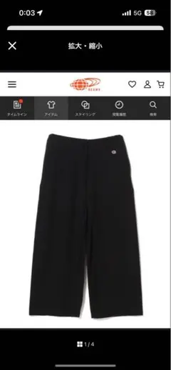beams 【別注】Champion / リバースウィーブ ワイドパンツのサムネイル