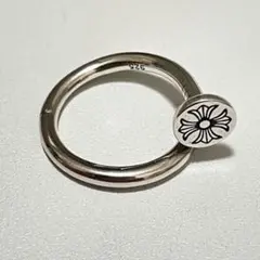 シルバー925 釘リング くぎリング ネイルクロスボールリング 12号