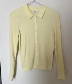 リブポロカーディガン　ユニクロ