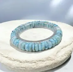 【癒しと平和】ラリマー 10mm ボタンカット ブレスレット ヒーリングストーン