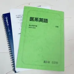 駿台 医系英語 冬期 2024/2025 板書付き プリント付き