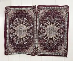 ペルシャ枕カバー 2枚セット 45×68cm 両面仕様 伝統柄 × ベルベット