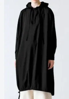 美品mizuiroind ミズイロインド フード付きワンピース ブラック