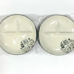 【未開封】ディズニー ミッキーマウス ビッグ ラウンドプレート お皿 2枚セット