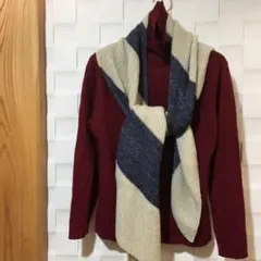 新品タグ付き　日本製　グリデカナ　ウールロングマフラー