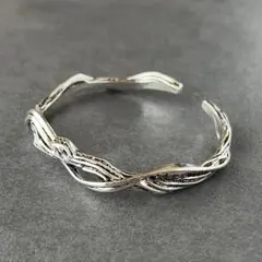 シルバー　ブレスレッド　バングル　メキシカン　ヴィンテージ ツイスト