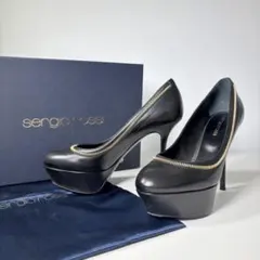 美品 セルジオロッシ パンプス ハイヒール ブラック 36.5 23.5cm