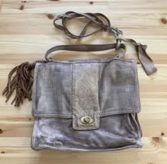 CATERINA LUCCHI 2way レザーショルダーバッグ グレー CATERINA LUCCHI カテリーナルッキ 2WAYショルダーバッグ