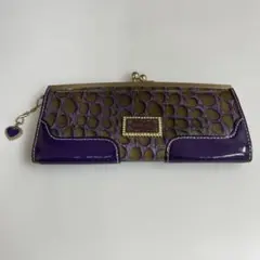 ANNA SUI アナスイ　パープル 長財布 がま口