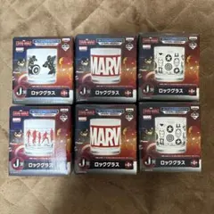 一番くじ　MARVEL J賞　ロックグラス　4種コンプ＋2点