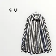 【G U 】ストライプシャツ カジュアル　スタイリッシュ
