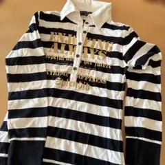 美品❗️BLUE bis ストライプ長袖チュニックポロシャツ 150㎝