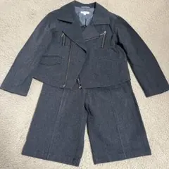 a.v.v ダークグレー ライダース風ジャケットパンツセット