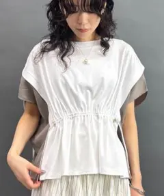 ウエストドロスト配色プルオーバーのサムネイル
