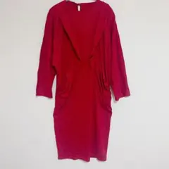 大人女子 【XL】ワンピース 大きめサイズ ボルドー きれいめ 上品 セレモニー