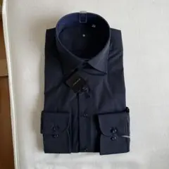 SUIT SELECT　ワイシャツ　ネイビー　スリムフィット　M39-84