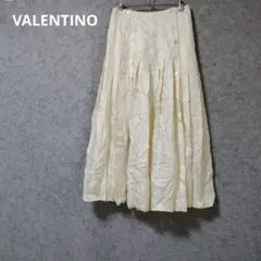 VALETINOクリーム色 プリーツロングスカートのサムネイル