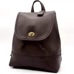 美品✨オールドコーチ リュック レザー ターンロック ブラウン 9791