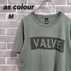 【as colour】半袖両面プリントTシャツ くすみグリーン US古着