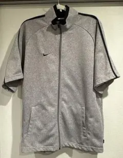 NIKE 00s 半袖 トラックジャケット DRI-FIT グレー M Y2K