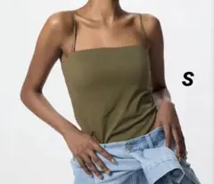 UNIQLO エアリズムコットンブラチューブトップ　オリーブ