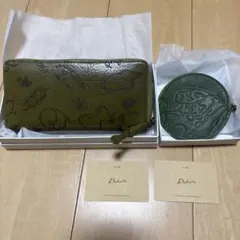 Dakota オリーブグリーン 長財布 コインケース付き