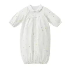 ミキハウス ホワイト 星柄 ツーウェイオール