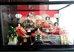 雛人形　ガラスケース　久月作　よろこび雅