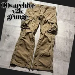 y2k parachute flare cargo pants 2000's