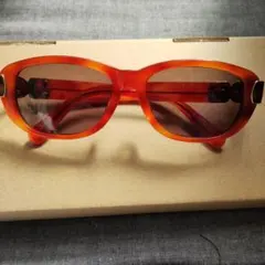 オレンジ ラウンド型 サングラス　ランバン（LANVIN）レディース