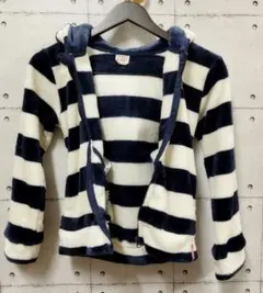 フリース　パーカー　 サイズ140cm ネイビー　アイボリー　ボーダー