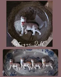 Antique Bisque doll Cat Hertwig社 黄緑のリボン - メルカリ