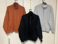 ユニクロ スウェットハーフジップシャツ ３着セット S