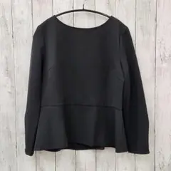 新品【 OPAQUE.CLIP 】切り替え フレア トップス カットソー 黒